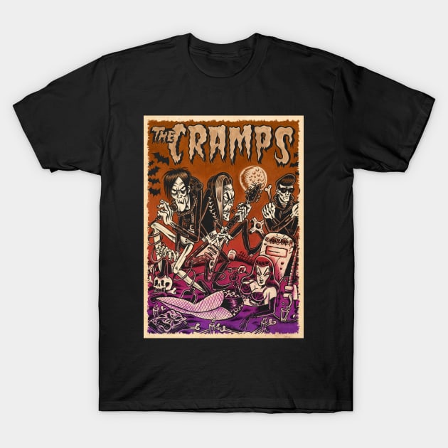 Punk Rock Psychosis The Cramps Voodoo Rhythms Shirt T-Shirt by JocelynnBaxter